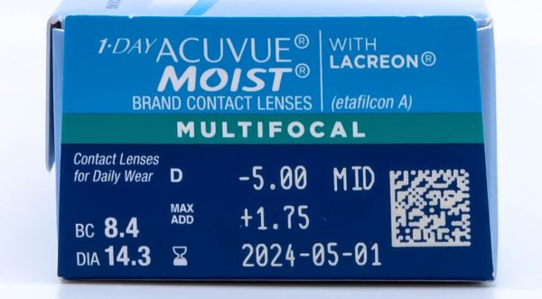 Image de 1-DAY ACUVUE® MOIST MULTIFOCAL avec 90 lentilles