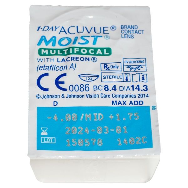 Image de 1-DAY ACUVUE® MOIST MULTIFOCAL avec 90 lentilles
