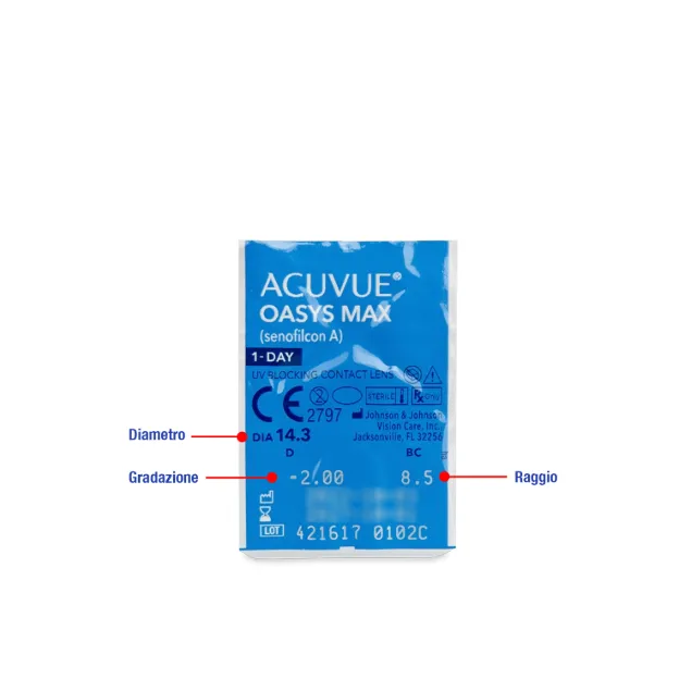 Bild von 1-TAG ACUVUE OASYS MAX 30P (R) mit 30 Linsen